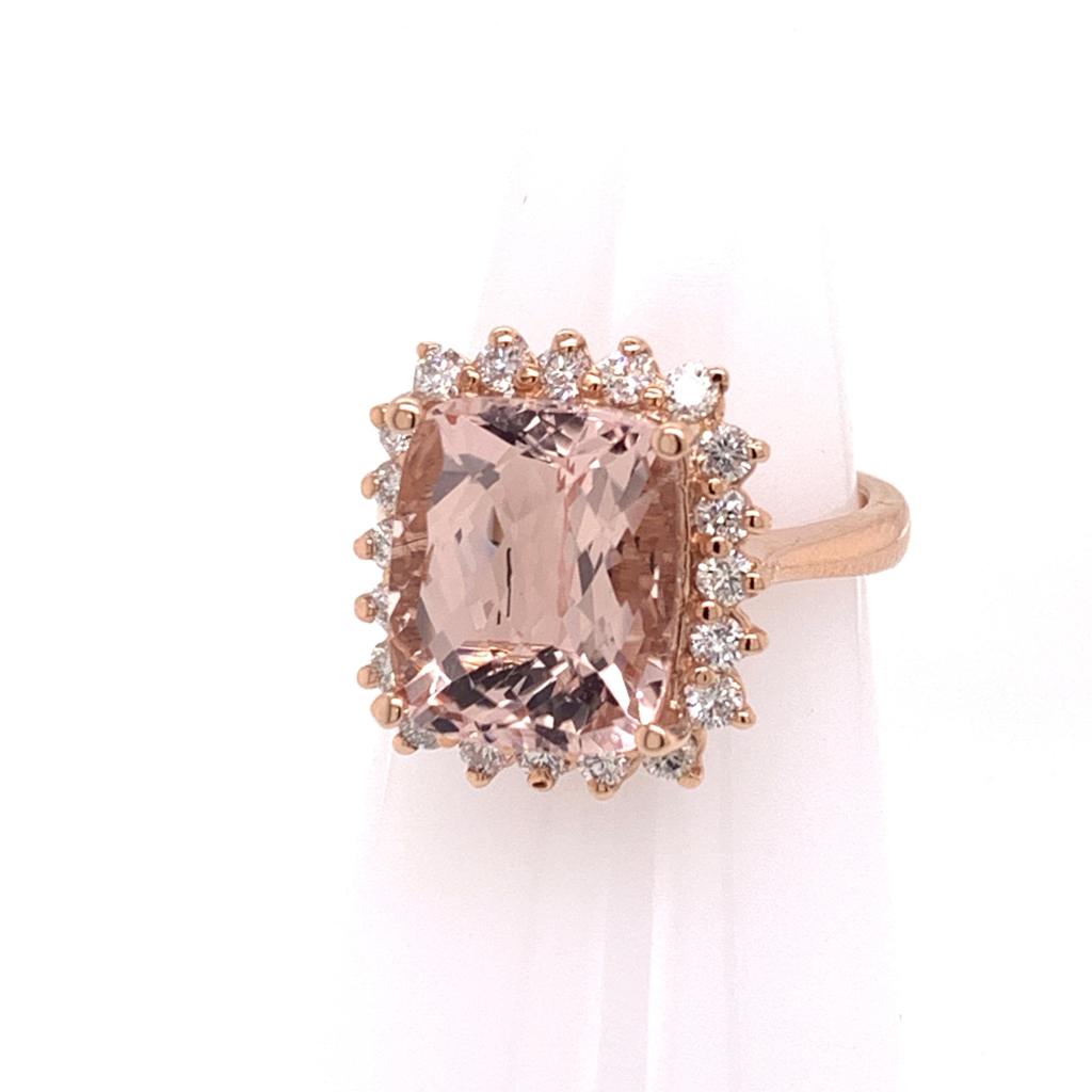 Tourmaline Rubellite Diamond Ring 14 kt 7.45 tcw Certified $5,950 013308 - Certified Estate Jewelry