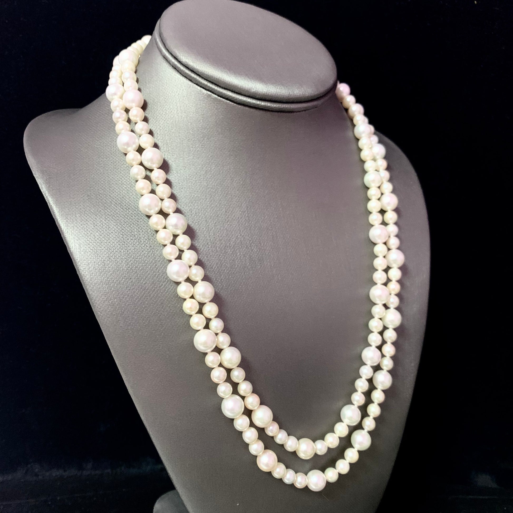 Akoya Pearl Necklace 14k Gold 42" 8.5 mm Certified $5,950 116392 - Certified Estate Jewelry