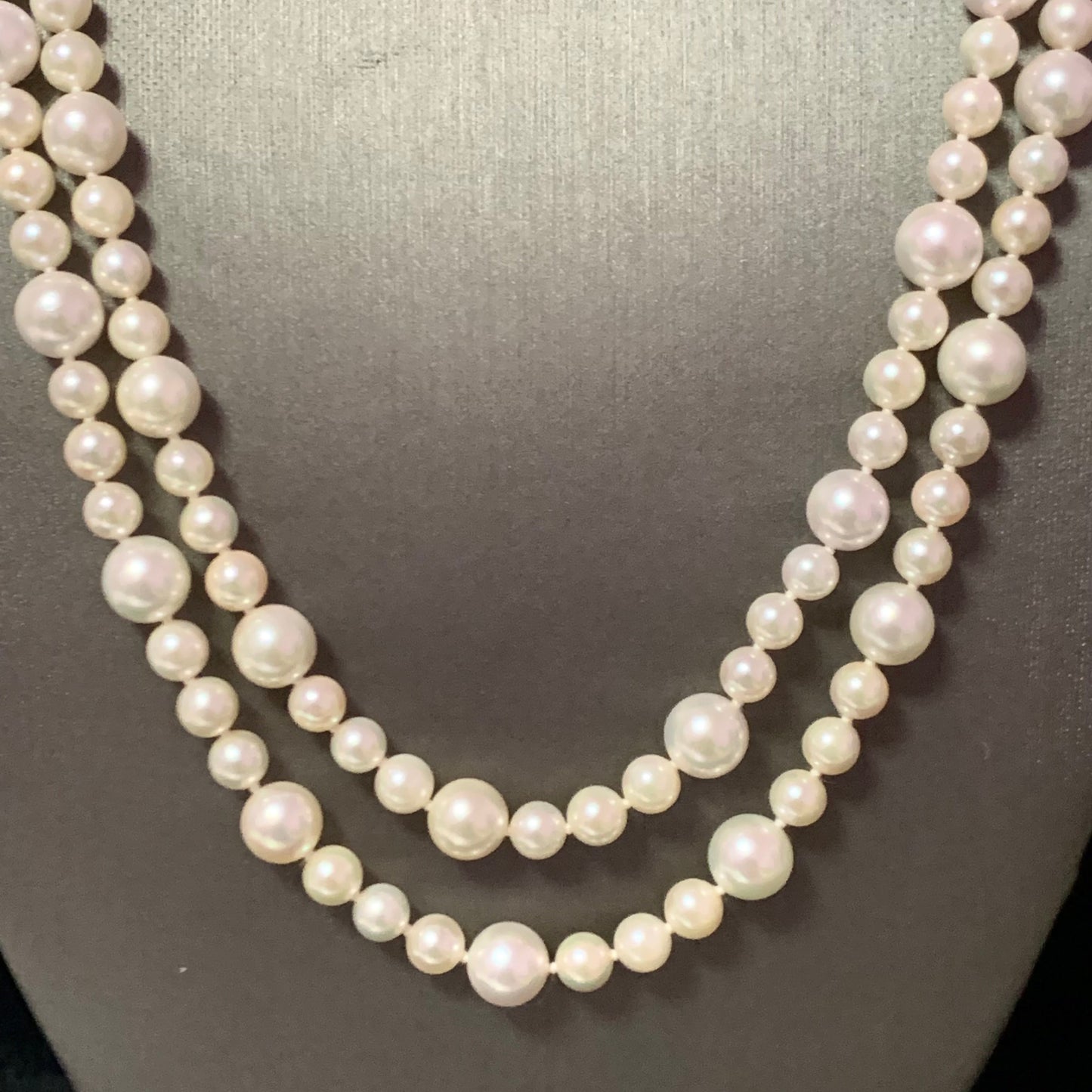 Akoya Pearl Necklace 14k Gold 42" 8.5 mm Certified $5,950 116392 - Certified Estate Jewelry