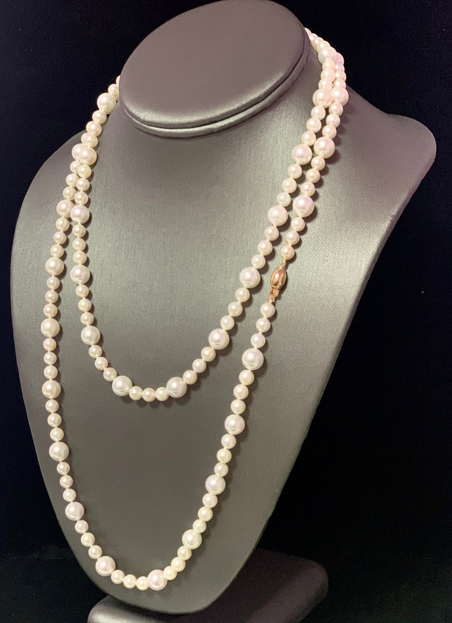 Akoya Pearl Necklace 14k Gold 42" 8.5 mm Certified $5,950 116392 - Certified Fine Jewelry