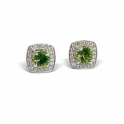Diamond Sapphire Earrings 18k Gold 1.50 TCW Certified $2,950 921513 - Certified Estate Jewelry
