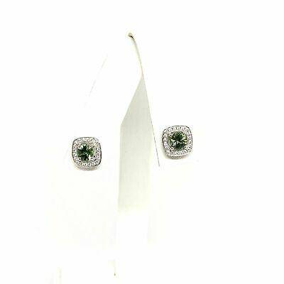 Diamond Sapphire Earrings 18k Gold 1.50 TCW Certified $2,950 921513 - Certified Estate Jewelry