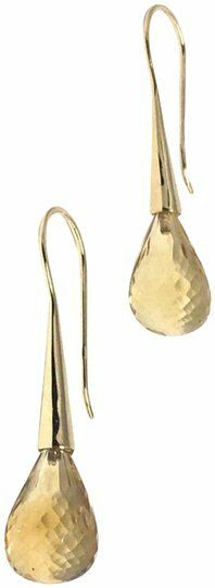 Large Citrine Quartz Drop Earrings 14k Gold 17 TCW Certified $850 821775 - Certified Fine Jewelry