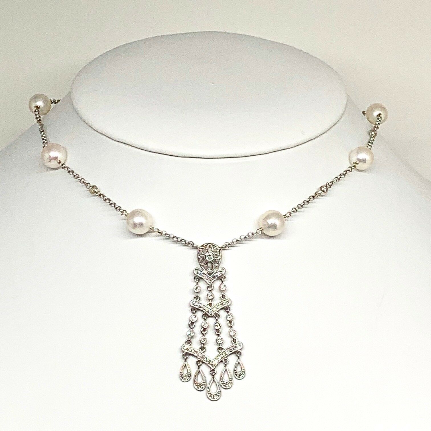 Akoya Pearl Necklace 14k Gold 8 mm 23.25" Women Certified $5,450 818173 - Certified Fine Jewelry