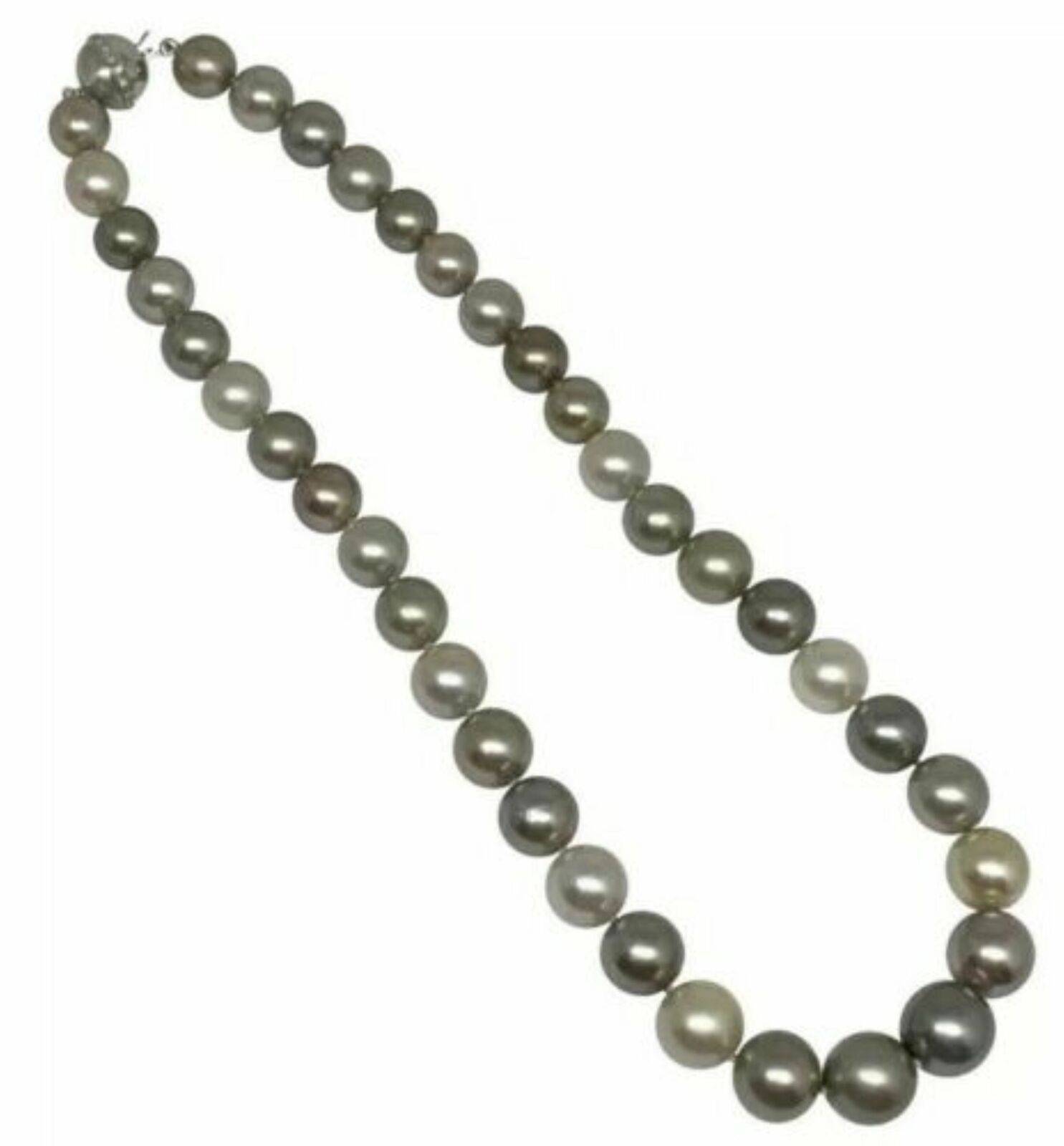 Diamond South Sea Pearl Necklace 14k Gold 11.46 mm 16.25" Certified $12,500 813013 - Certified Fine Jewelry