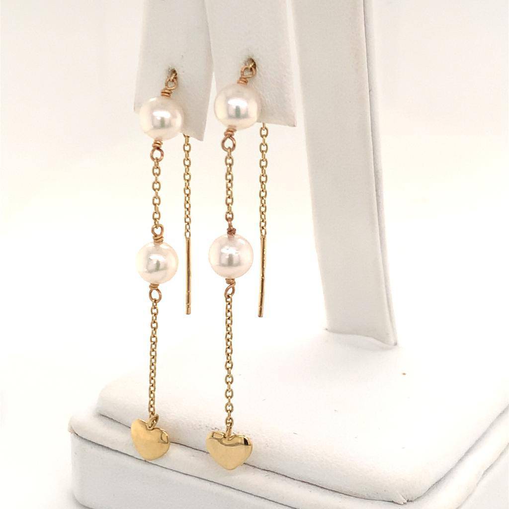 Akoya Pearl Earrings 14 KT Gold Certified $890 013428 - Certified Estate Jewelry