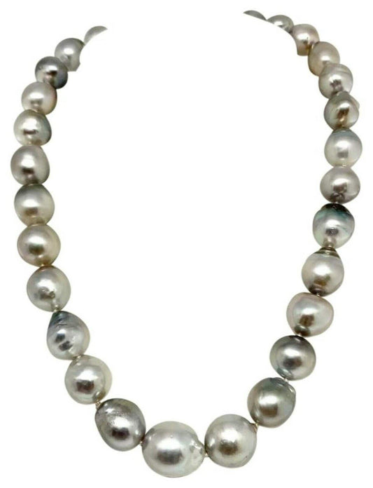 Hanadama Tahitian Pearl Necklace 14.3 mm Women 14k Gold Certified $9,750 917185 - Certified Fine Jewelry