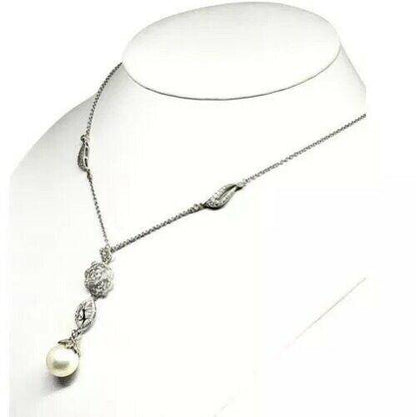 Diamond South Sea Pearl Necklace 14k Gold 12.85 mm 19.75" Certified $3,950 822599 - Certified Fine Jewelry