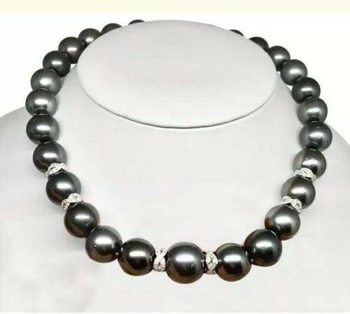 Diamond Tahitian Pearl 14k Gold Necklace 16 mm 16.5" Certified $29,750 914434 - Certified Estate Jewelry