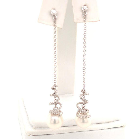 Akoya Pearl Earrings 14 KT Gold Certified $999 013431 - Certified Estate Jewelry