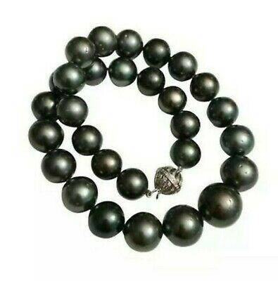 Diamond Tahitian Pearl Necklace 17.6 mm 16.5" 14k Gold Certified $19,750 914647 - Certified Estate Jewelry