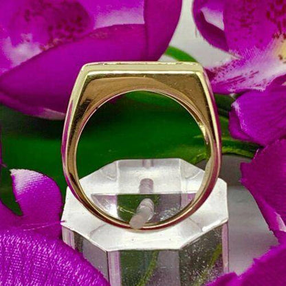 Diamond Ring 14k Gold 2 CTS Princess Cut Unisex Certified $4,200 606238 - Certified Estate Jewelry
