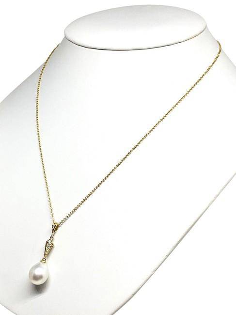 Diamond South Sea Pearl Necklace 12.77 mm 14k Gold Italy Certified $1,290 816015 - Certified Estate Jewelry